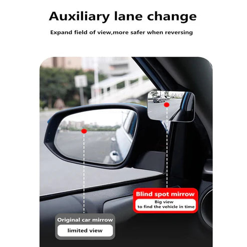 Small Round Mirrors For The Blind Spot Of Front And Rear Wheels